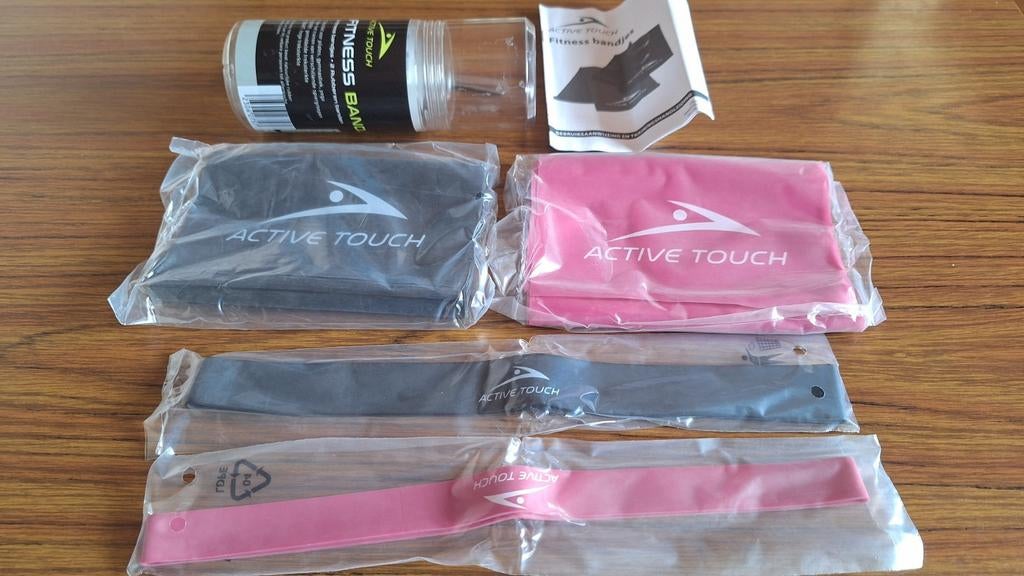 Set van fitness bandjes met handleiding oefeningen., Sport en Fitness, Fitnessmaterialen, Ophalen of Verzenden, Nieuw, Benen, Weerstandband
