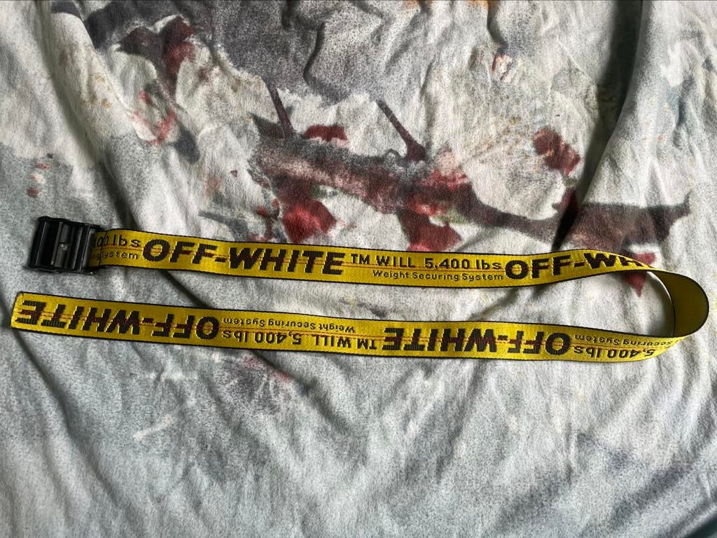 Off White riem, Kleding | Heren, Riemen en Ceintuurs, Ophalen, Overige kleuren, Off White, 115 cm of meer