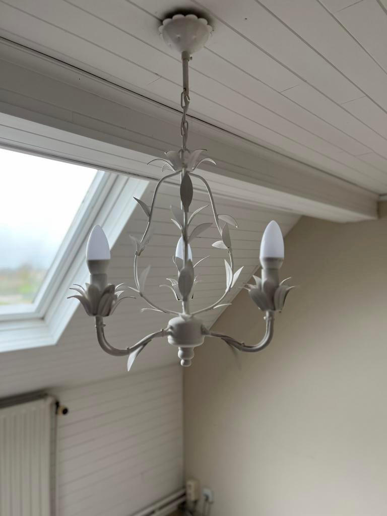 Witte luster 3 lampen, Enlèvement