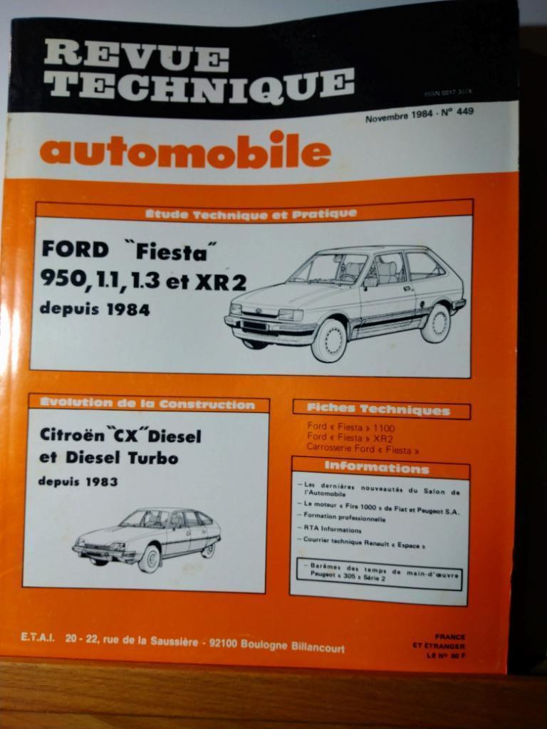 RTA - Ford Fiesta - Revue technique automobile - n 449, Envoi
