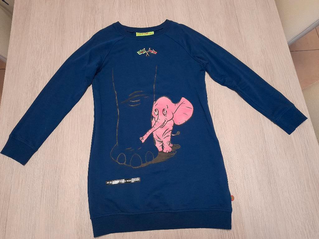 Donker blauw kleedje Zulupa Puwa jbc 134/140, Meisje, Ophalen of Verzenden, Zo goed als nieuw, Jurk of Rok