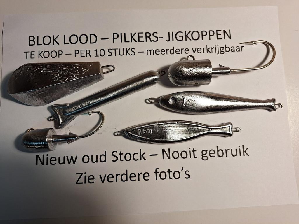 Wrakvissen : pikers - jigkoppen - bloklood, Watersport en Boten, Ophalen, Zo goed als nieuw