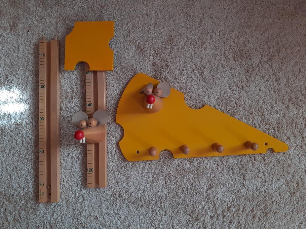 Porte-manteau et toise chambre enfant en bois, Enlèvement ou Envoi, Utilisé, Portemanteau