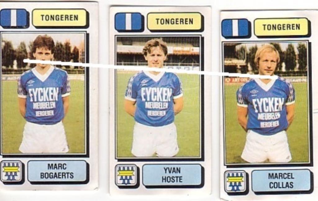 Panini Football 83 / Tongeren / 3 stickers, Verzamelen, Verzenden, Gebruikt, Poster, Plaatje of Sticker
