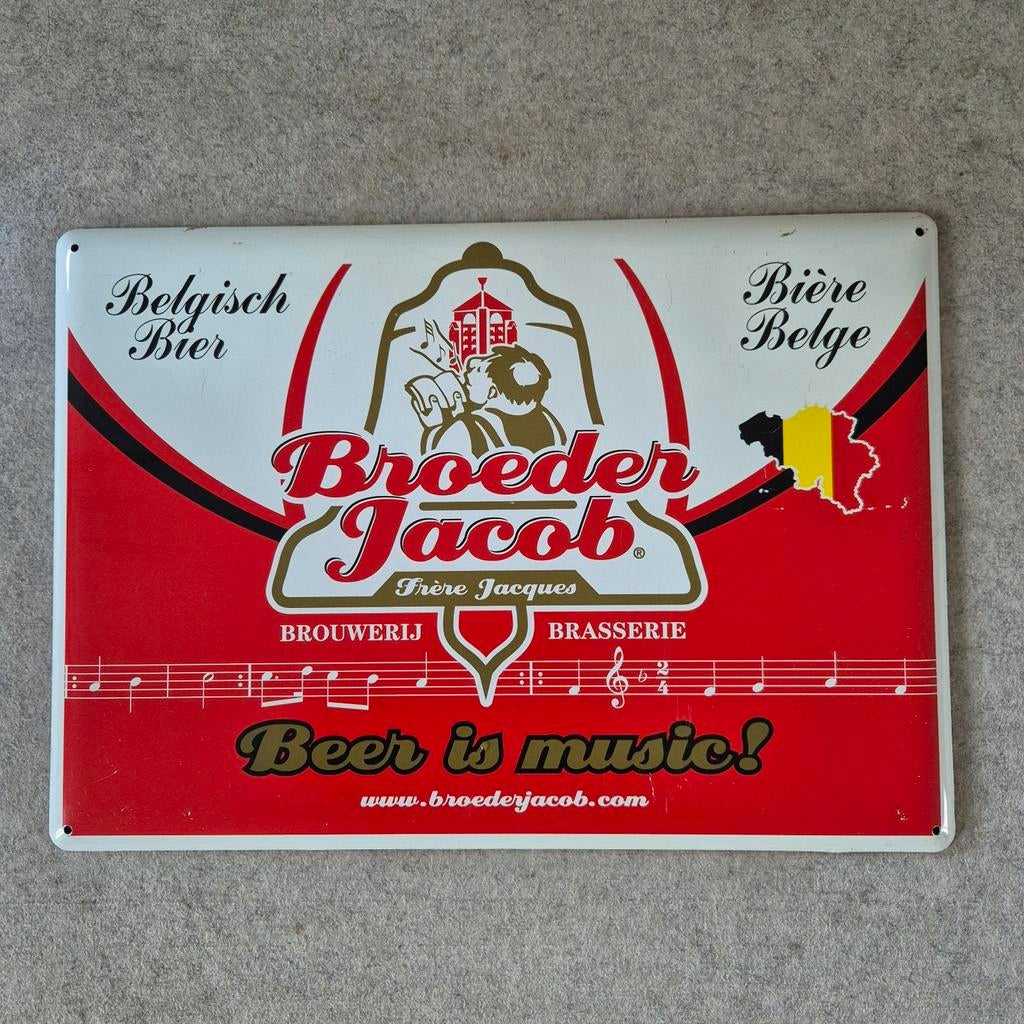 Broeder Jacob, reclamebord in blik., Ophalen of Verzenden