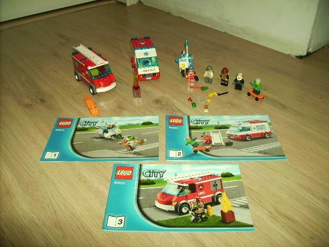 lego city 60023 brandweer ambulance politie, Ophalen of Verzenden, Zo goed als nieuw, Complete set, Lego