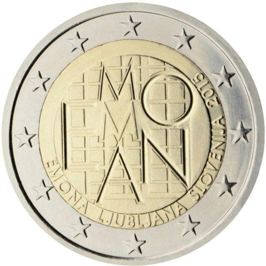 2 euro Slovenië 2015 UNC 2000ste verjaardag van de stichting, Ophalen of Verzenden, Slovenië, 2 euro, Setje