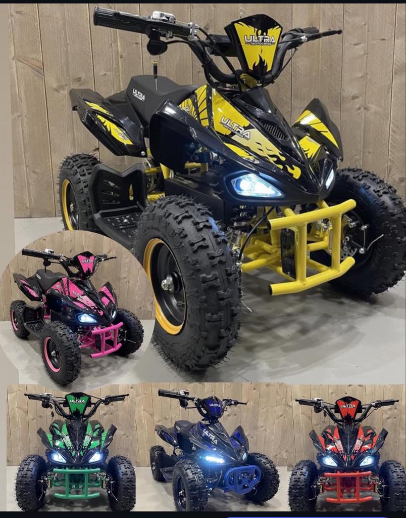 Elektrische Kinder Quad800Watt 36VVerstelbaar 7>15>25km/u, Ophalen