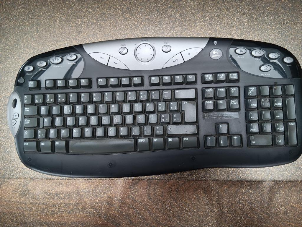 clavier sans fil, Ergonomique, Azerty, Enlèvement, Utilisé