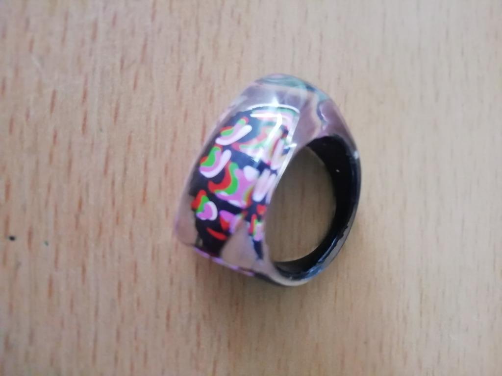 ring, Bijoux, Sacs & Beauté, Bagues, Enlèvement ou Envoi, Comme neuf, 17 à 18, Bleu
