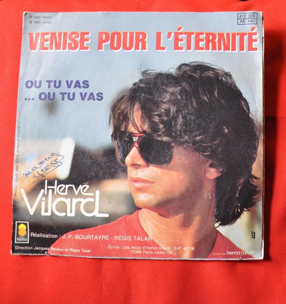 disque vintage 45 tours  hervé villard (x20159), Ophalen of Verzenden, Gebruikt