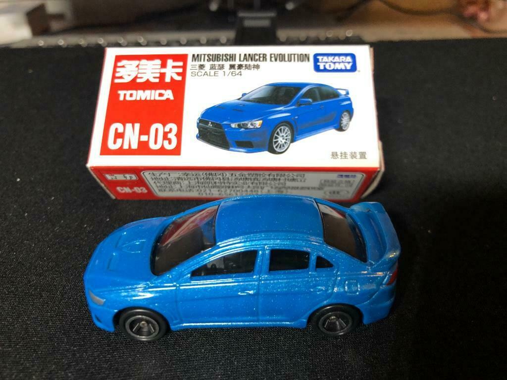 Takara Tomy Mitsubishi Lancer Evolution X CN-03 Blue, Ophalen of Verzenden, Nieuw, Auto