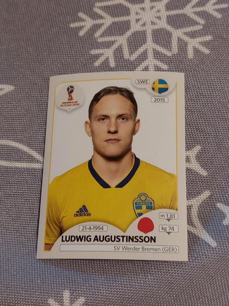 Panini/Sticker/Ludwig Augustinsson/Zweden/WK 2018, Verzenden, Nieuw, Poster, Plaatje of Sticker
