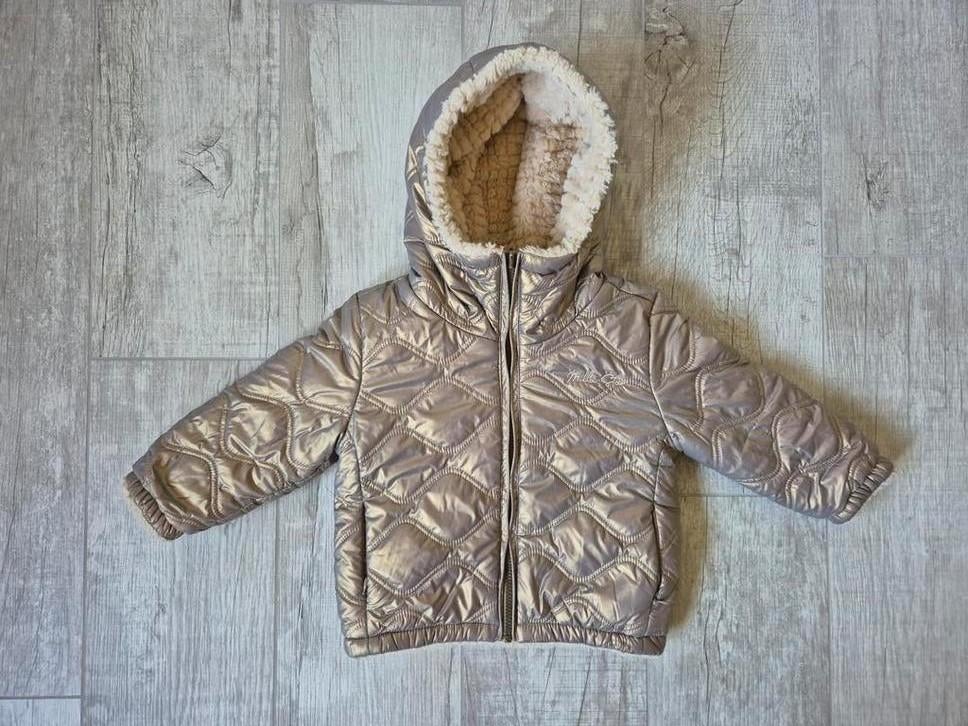 JBC Metallic Reversible winterjas met teddy 98, Kinderen en Baby's, Kinderkleding | Maat 98, Gebruikt, Meisje, JBC, Ophalen of Verzenden