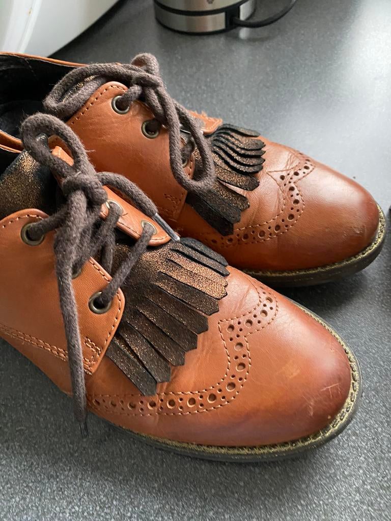 Cognac kleurige schoenen van Hampton Bays maat 36, Hampton Bays, Enlèvement ou Envoi, Utilisé, Chaussures