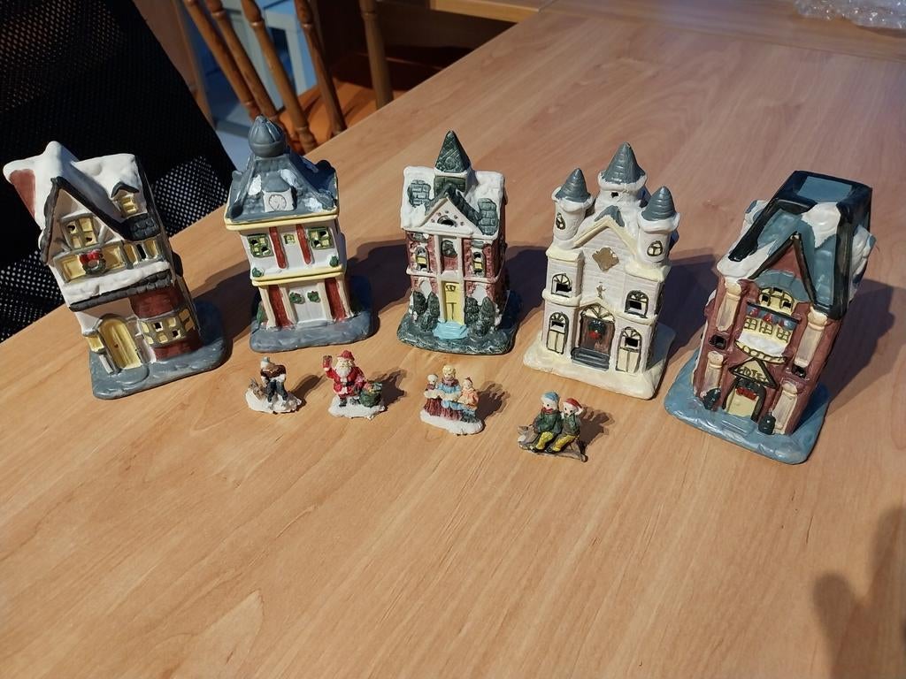 Kersthuisjes, kerstdorp, Ophalen of Verzenden, Zo goed als nieuw