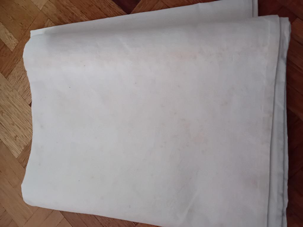 Drap de lit coton ancien, Maison & Meubles, Enlèvement ou Envoi, Blanc