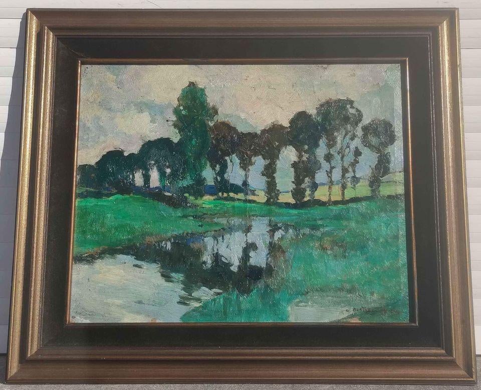huile sur toile signe camillle barthelemy, Antiquités & Art, Art | Peinture | Classique, Enlèvement ou Envoi