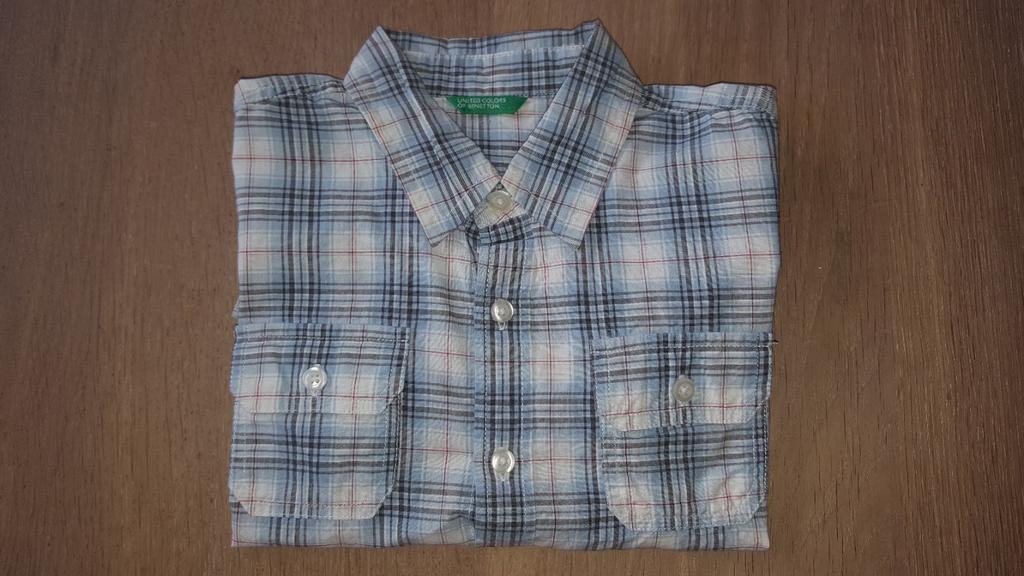 Hemd Benetton maat 104 - 110 lange mouwen, Neuf, Garçon, Enlèvement ou Envoi, Chemise ou À manches longues