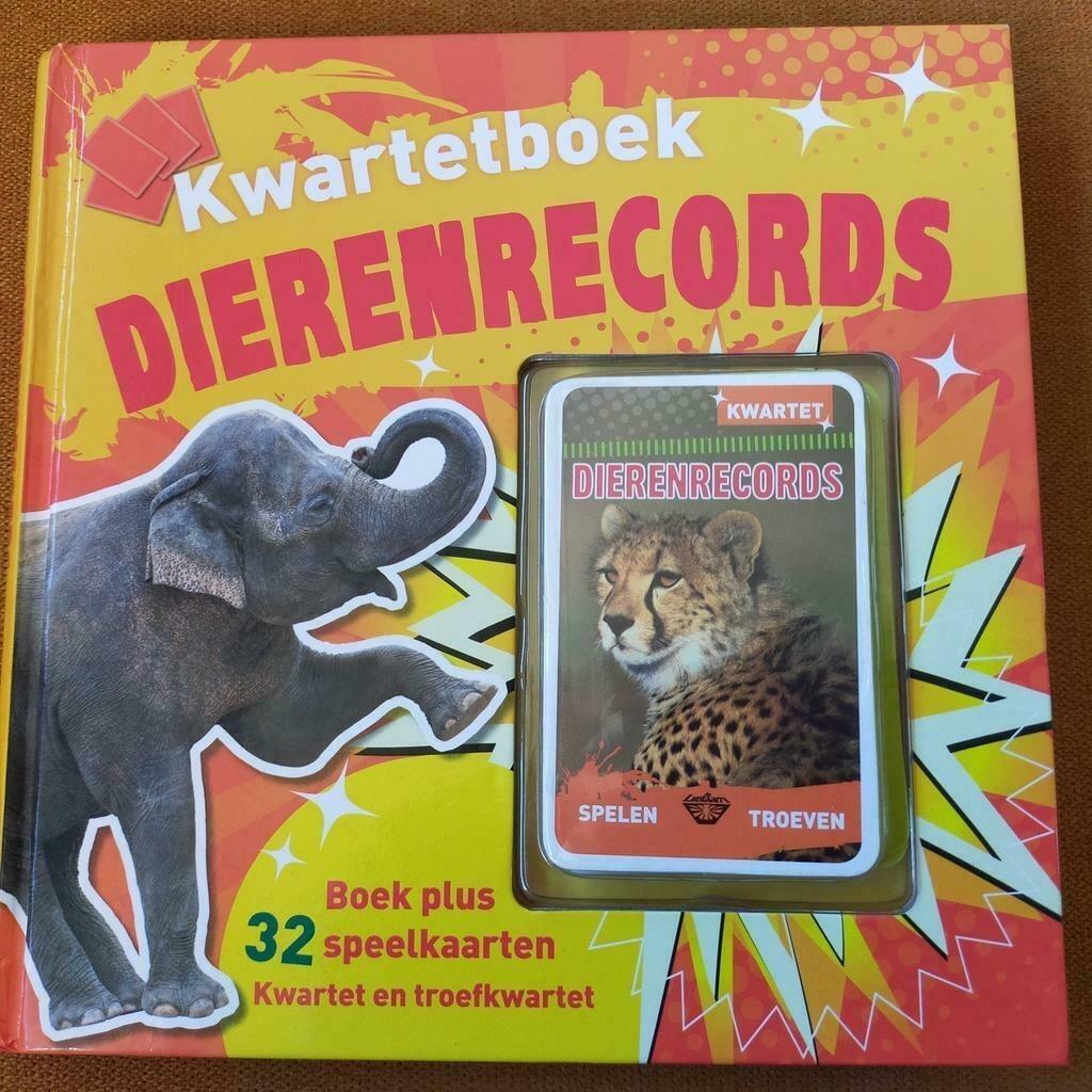 Boek dierenkwartetboek kwartet kaarten dieren spel, Verzamelen, Ophalen of Verzenden, Zo goed als nieuw, Kwartet(ten)