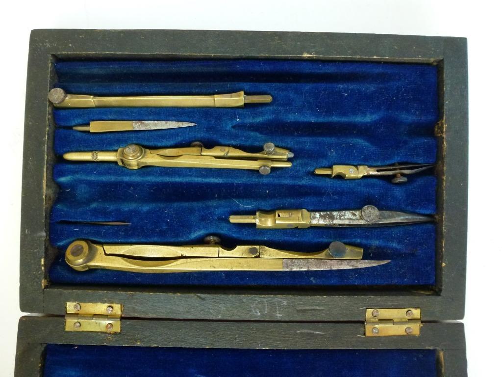 ancienne boîte à compas, Antiquités & Art, Enlèvement ou Envoi