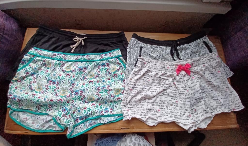 4 nieuwe pyjamashorts maat Large, Etam, Ophalen of Verzenden, Nieuw, Maat 42/44 (L)
