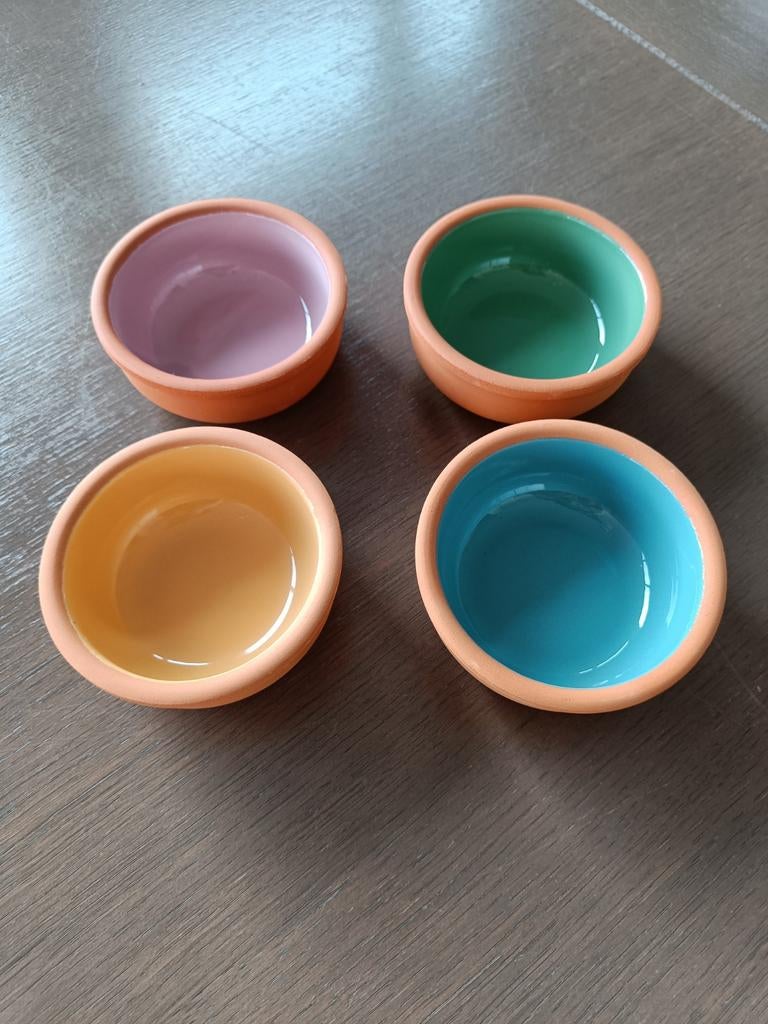4 terracotta schaaltjes van 150 ml - nieuw, Enlèvement ou Envoi, Neuf, Poterie, Balance ou Balances