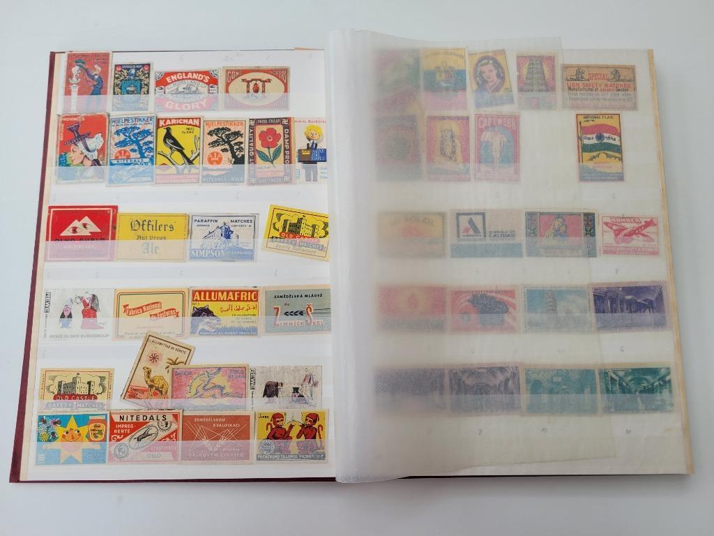 Album met verzameling dekseltjes van luciferdoosjes, Ophalen, Gebruikt