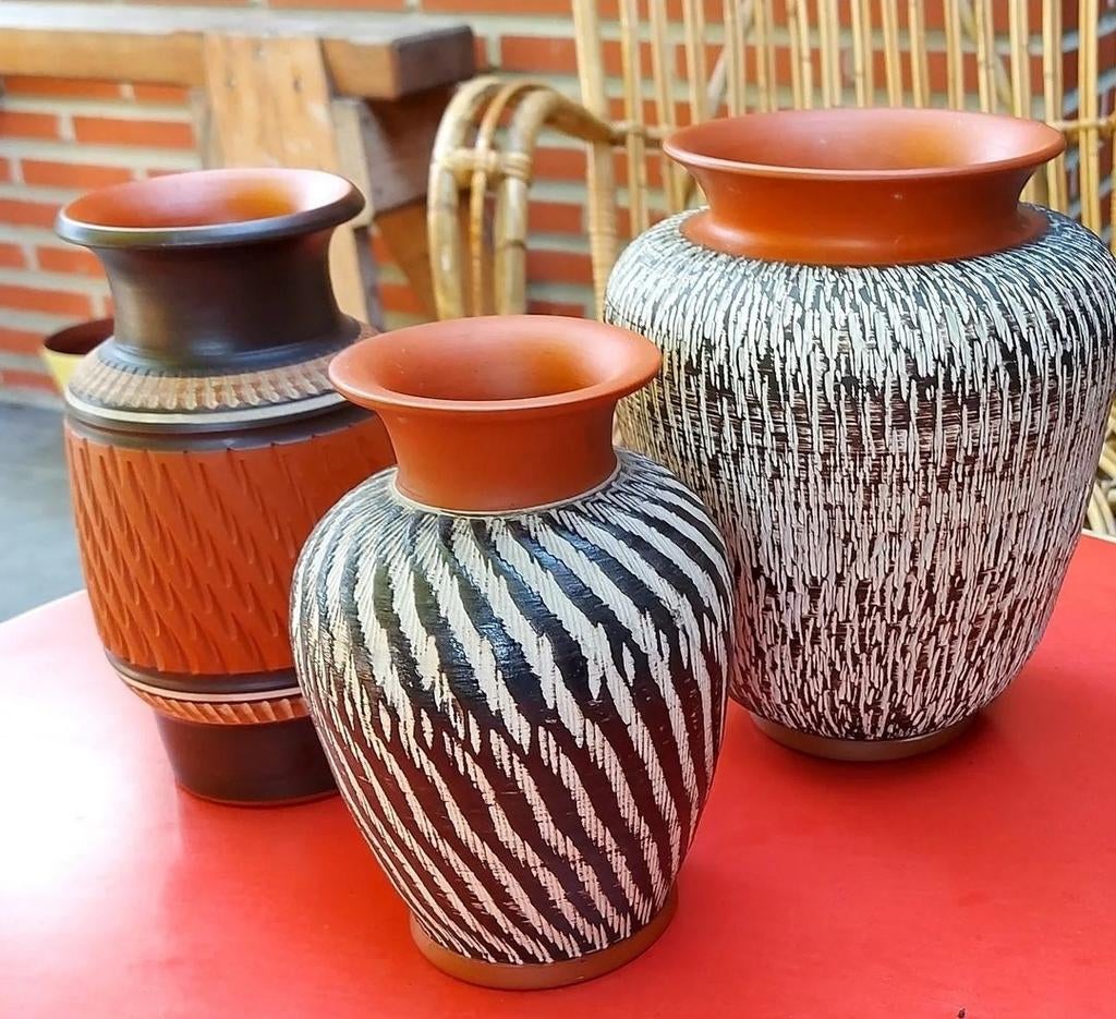 Wekara vaas 3 stuks, Antiek en Kunst, Ophalen of Verzenden