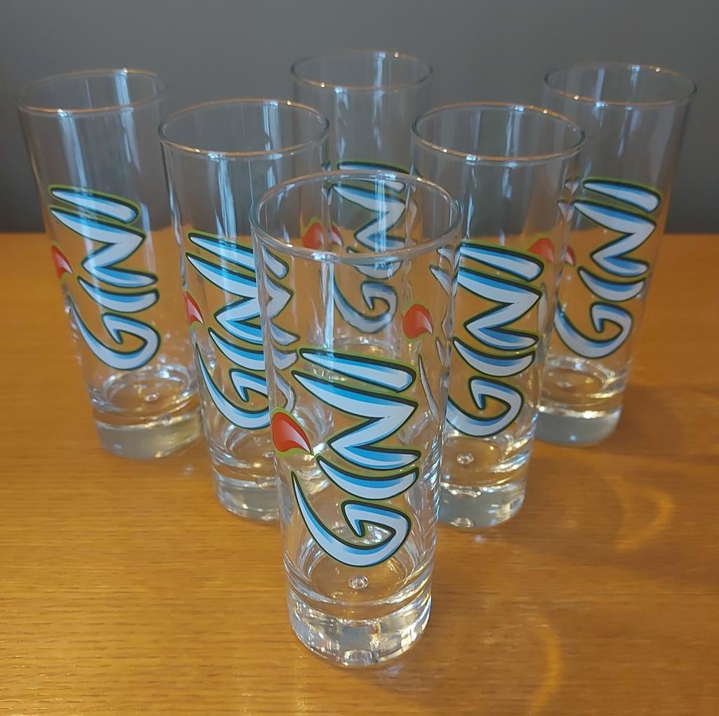 6 verres à GINI NEUFS !!, Enlèvement, Neuf