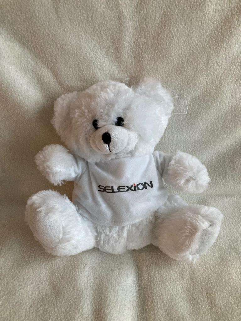 Selexion Ours en peluche blanc Hauteur 16 cm, Enlèvement ou Envoi, Comme neuf, Ours