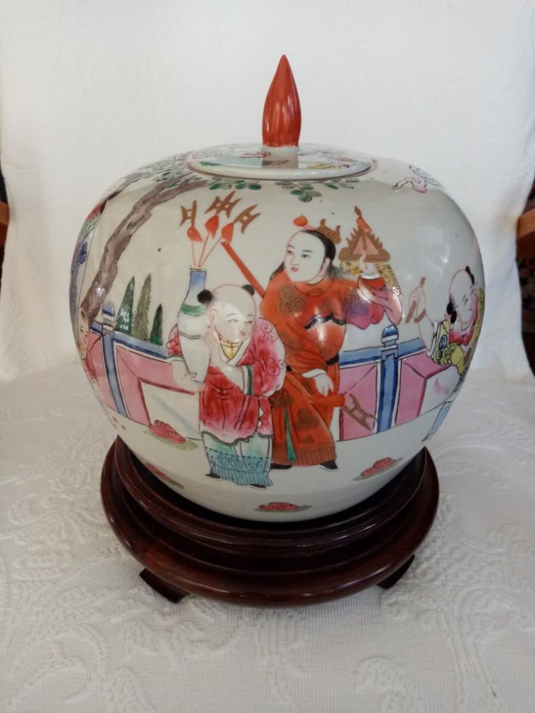 large porcelaine Jar chinois à gingembre Minguo  1912/49, Enlèvement ou Envoi