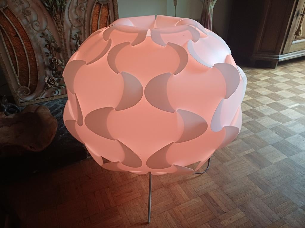 Vintage setje staanlamp en luster - space age retro stijl, Ophalen of Verzenden, Zo goed als nieuw