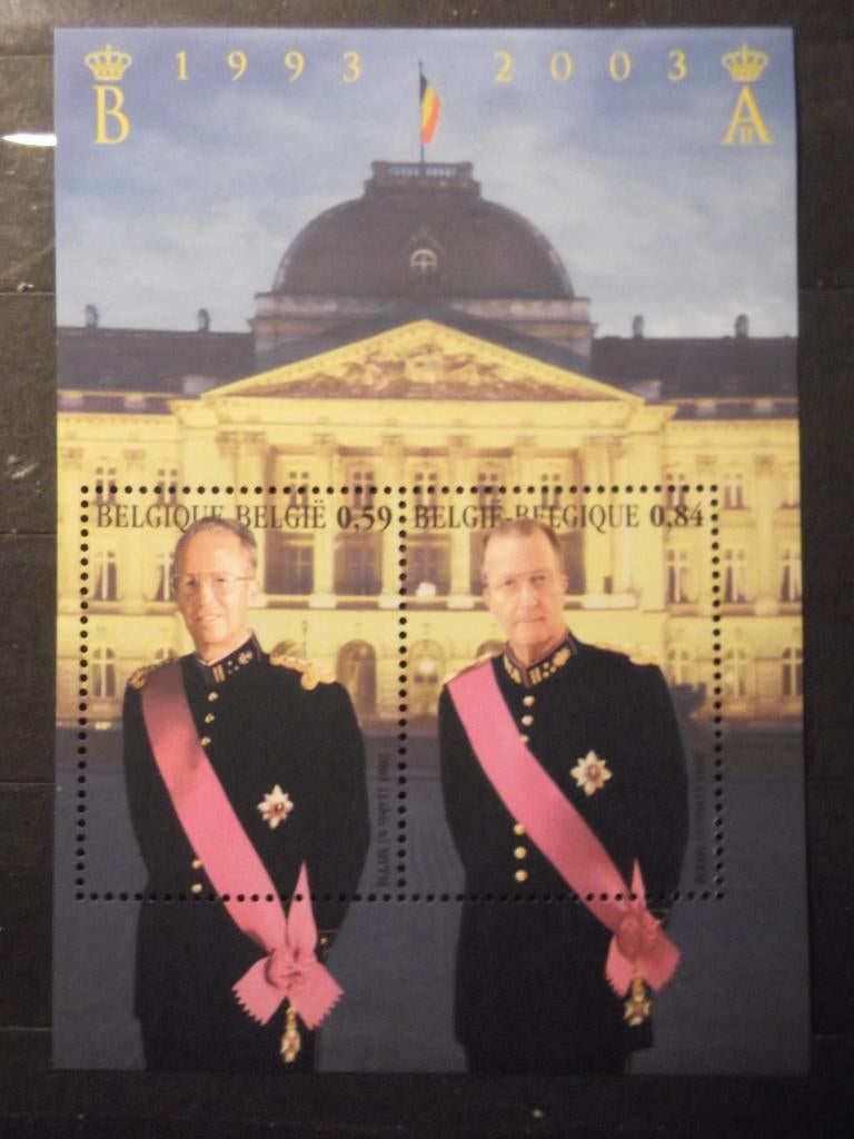 BL105 Boudewijn -  Albert II 2003 MNH, Postzegels en Munten, Ophalen of Verzenden, Postfris, Frankeerzegel