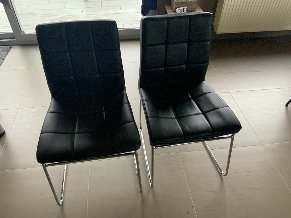 Stoelen, Huis en Inrichting, Stoelen, Ophalen, Gebruikt, Zwart, Twee