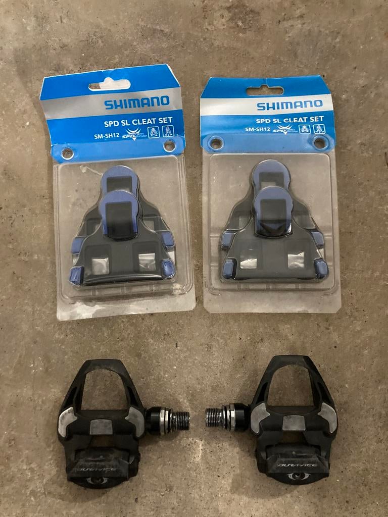 Shimano dura ace 9100 pedalen + schoenplaten, Fietsen en Brommers, Fietsonderdelen, Ophalen of Verzenden, Gebruikt, Crankstel of Pedalen