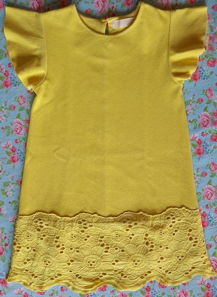 Geel jurkje Zara maat 128, Kinderen en Baby's, Kinderkleding | Maat 128, Meisje, Ophalen of Verzenden, Zo goed als nieuw, Zara