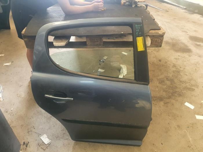 Portière 4portes arrière droite d'un Peugeot 207 (EZWD), -, 3 mois de garantie, Utilisé, Porte
