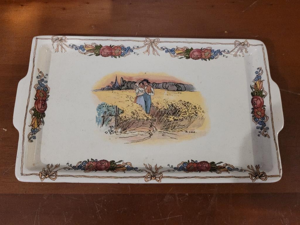 Kleine schotel Sarreguemines obernai U&C, Antiek en Kunst, Ophalen of Verzenden