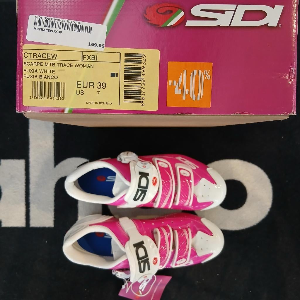 SIDI mountainbikeschoen Trace Woman Fuxia White maat 39, Fietsen en Brommers, Ophalen, Nieuw, Dames