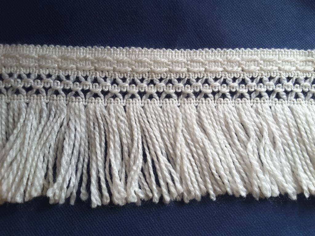 Frange 85% acrylique blanc chaud hauteur 12 cm, Enlèvement ou Envoi, Neuf, Autres types