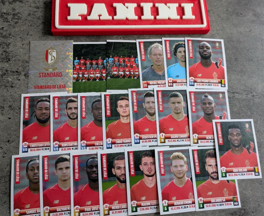 LOT DE 21 AUTOCOLLANTS PANINI FOOTBALL 2018/9 STANDARD FOOT, Enlèvement ou Envoi