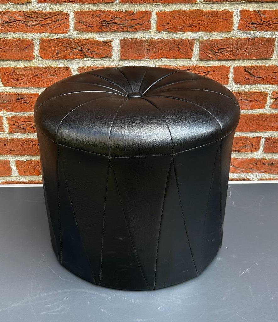 Pouf noir vintage des années 1960, Enlèvement ou Envoi, Maison et Meubles