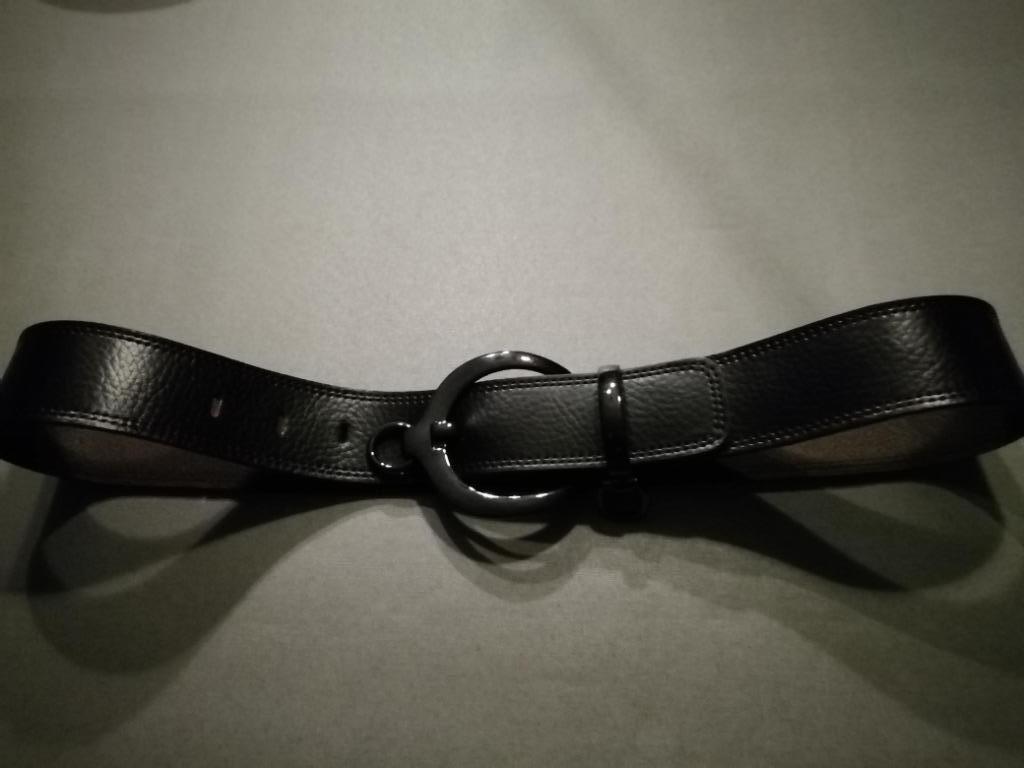 Zeer mooie dure brede dames riem, NIEUW, donkerbruin, Noir&Blanc, Echt leder, Ophalen of Verzenden, 3 tot 5 cm