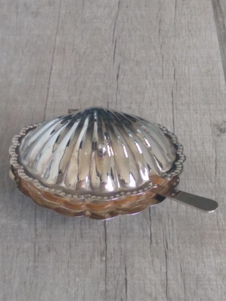 vintage verzilverd boterschaaltje schelpvormig, Ophalen
