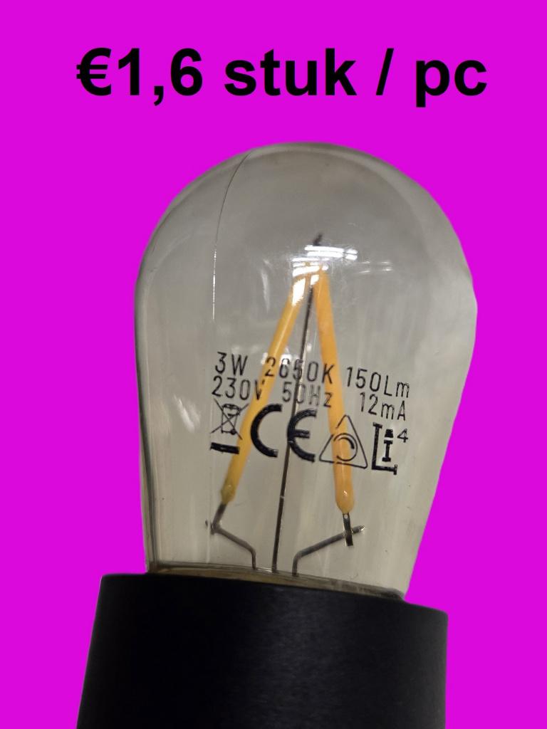 LAMPES À FILAMENT LED 3 W E27 trans. 20 pièces 1,6 €/pièce, Enlèvement, Comme neuf, Moins de 50 watts, Lampe