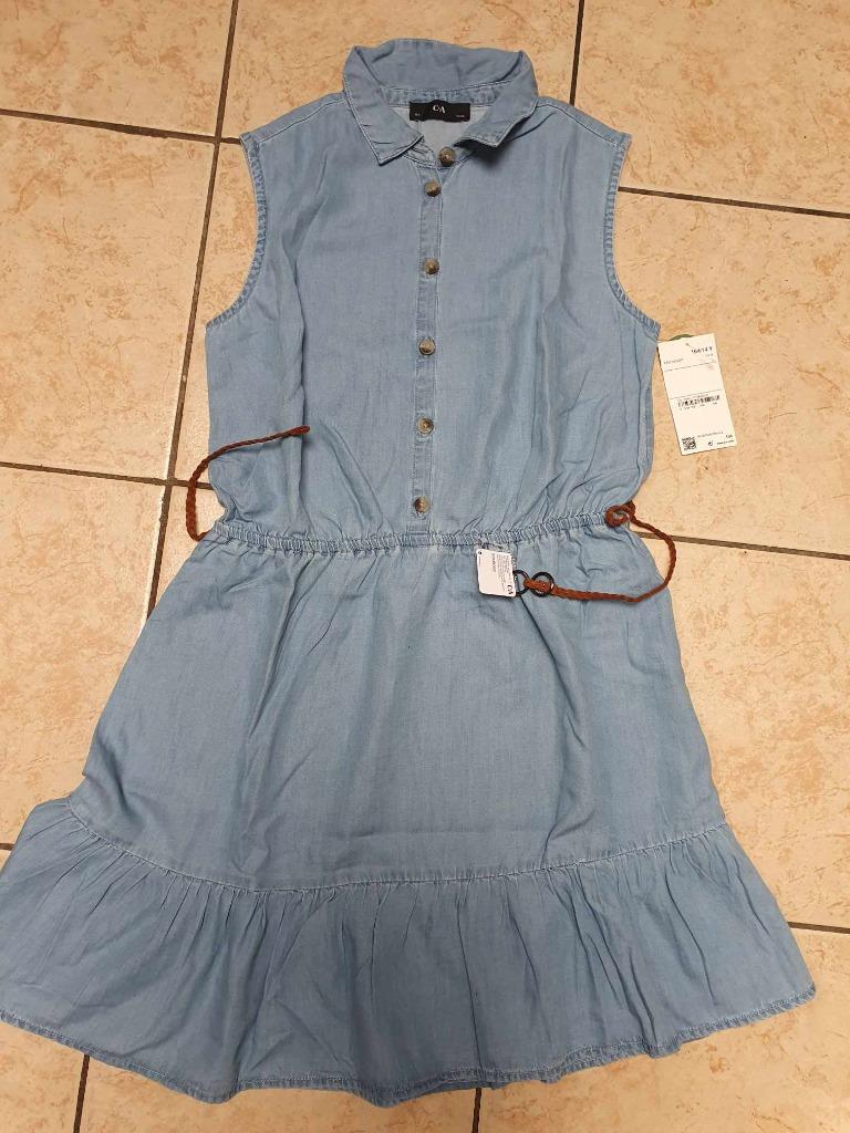 Tof nieuw jeanskleedje "C&A", Kinderen en Baby's, Kinderkleding | Maat 164, C&A, Meisje, Nieuw, Ophalen of Verzenden
