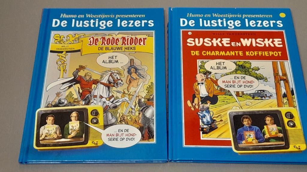 2 strips met Dvd, suske & wiske/ rode ridder, lustige lez, Boeken, Willy Vandersteen, Ophalen of Verzenden, Zo goed als nieuw