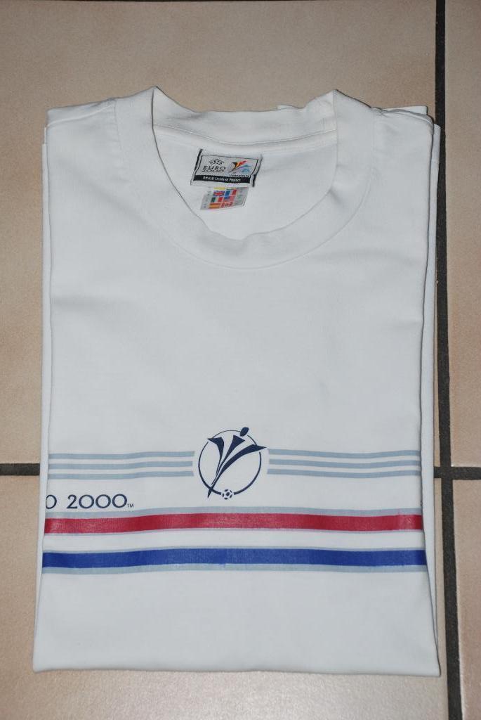 ADIDAS EURO 2000 wit T-shirt met korte mouwen Maat S TBon, Wit, Ophalen of Verzenden, Adidas, Gedragen