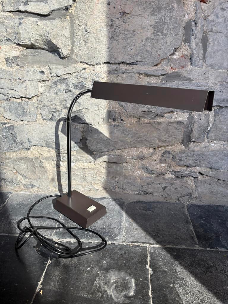 Seventies bureaulamp van Hala Zeist, Huis en Inrichting, Seventies, industrieel, Ophalen of Verzenden, Zo goed als nieuw, Metaal